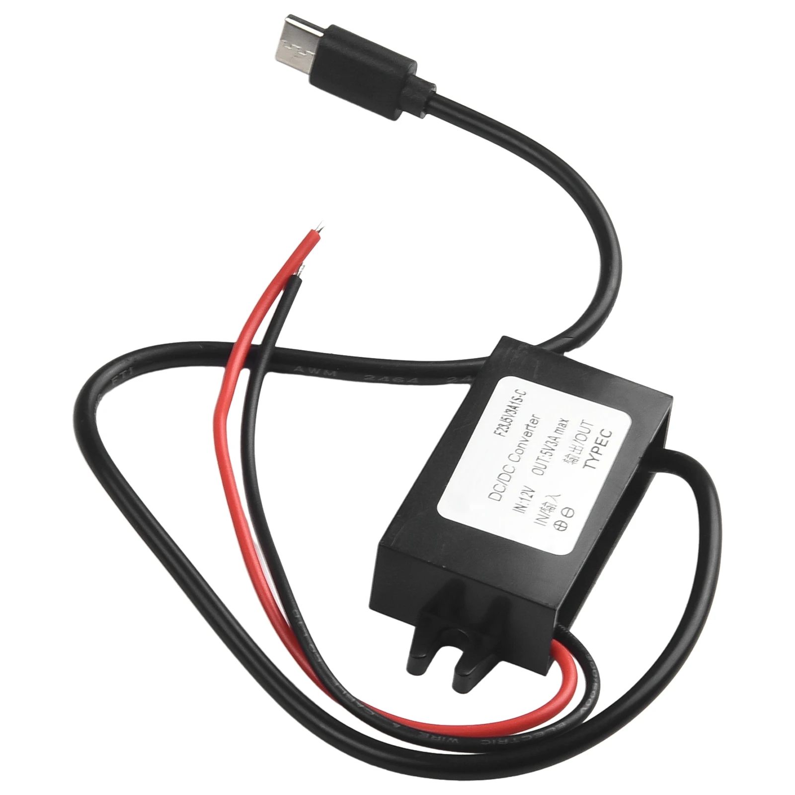 

1pc Converter 12V To 5V 3A Waterproof Adaptor Short-circuit Protection Type C USB Step Down Module For Car Recorders Motorcycles