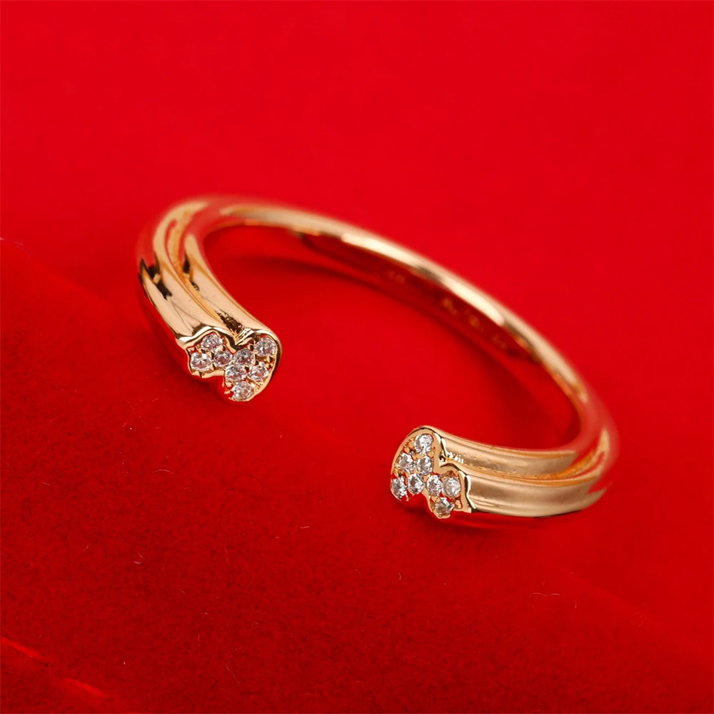 

Gourd Open Ring 2023 Luxury Jewelry Stone One Size Anniversary Gift 925 Silver Plated With 18K Gold.