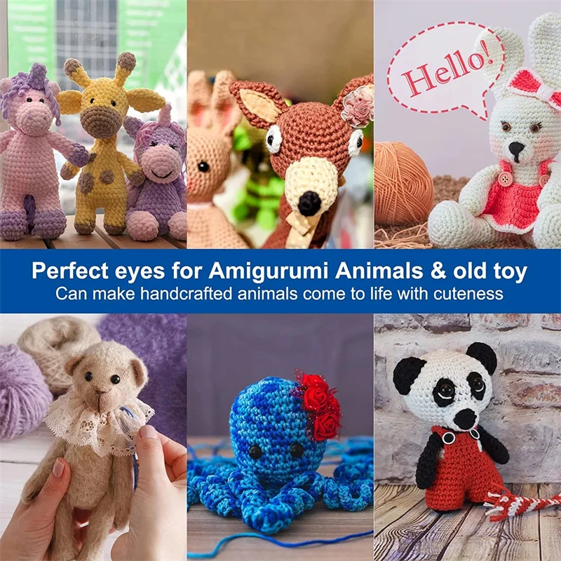 20 G/partij Plastic Veiligheid Eyes Amigurumi Voor Speelgoed Neus Pluche Dieren Puppets Beren Naaldvilten Gehaakte Poppen Maken Accessoires