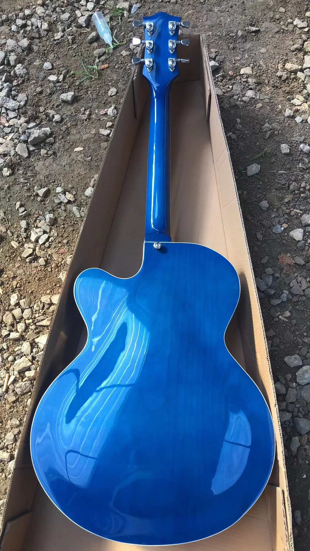 Ome Electric Guitar Finish Gloss Blue Chrome Hardware