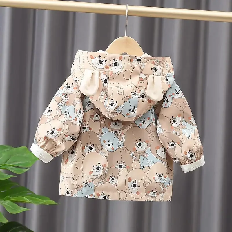 Spring Girls Cotton Coats Jackets Hooded Coat Autumn Boys Baby Girls Outerwear Toddler Kids Fashion Clothes Boys Windbreaker baby jacket