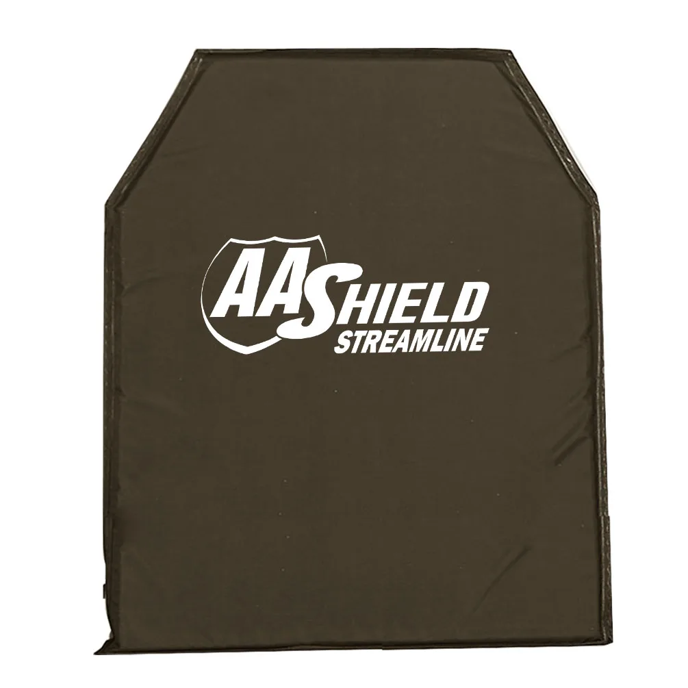

AA Shield Streamline Bulletproof Soft Body Armor Inserts Plate UHMWPE Self Defense Supply Ballistic NIJ 3A 11 x 14 Shooting Cut