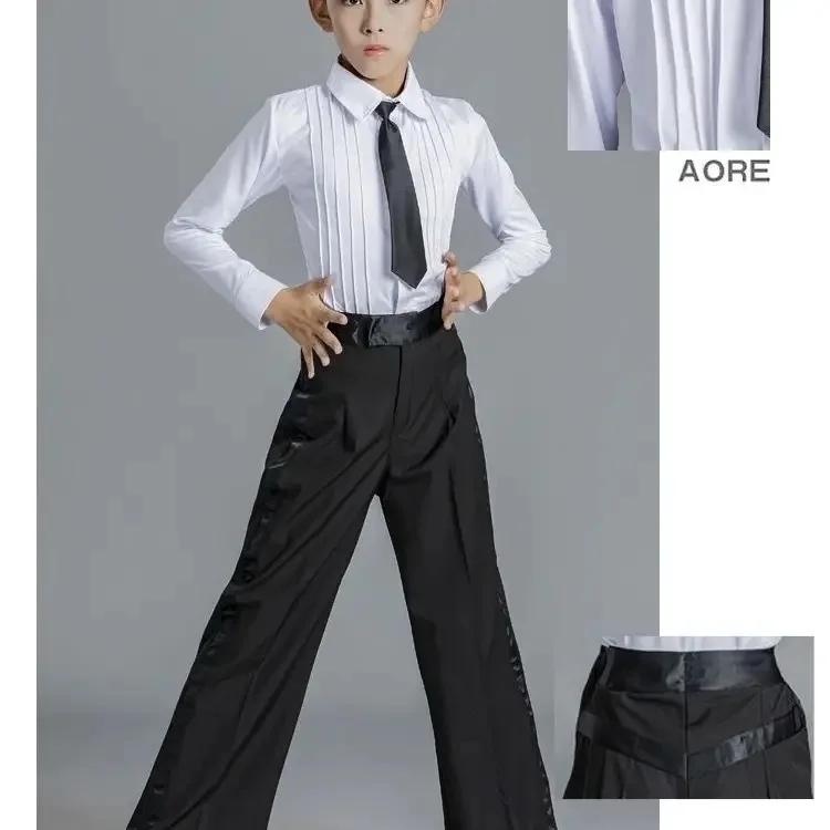 Dance Dress Boys Children Latin Dance Dress Practice Clothes Summer Latin Competition Performance Costumes Shirt Pants Suit