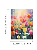 1pc Charming Tulips Art Coloring Book Original Upgraded Paper Thickened 22 Pages Coloring Books Gift For Holiday Birthday 2