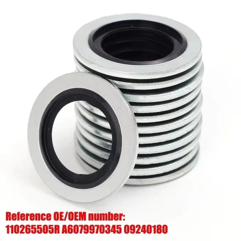 Car Oil Pan Drain Sealing Gasket Drainage Bolt Pad Aluminum Alloy Oil Drain Plug Gasket Replaceable Accessories Renault Clio oil drain plug gasket oil drain plug seal washer