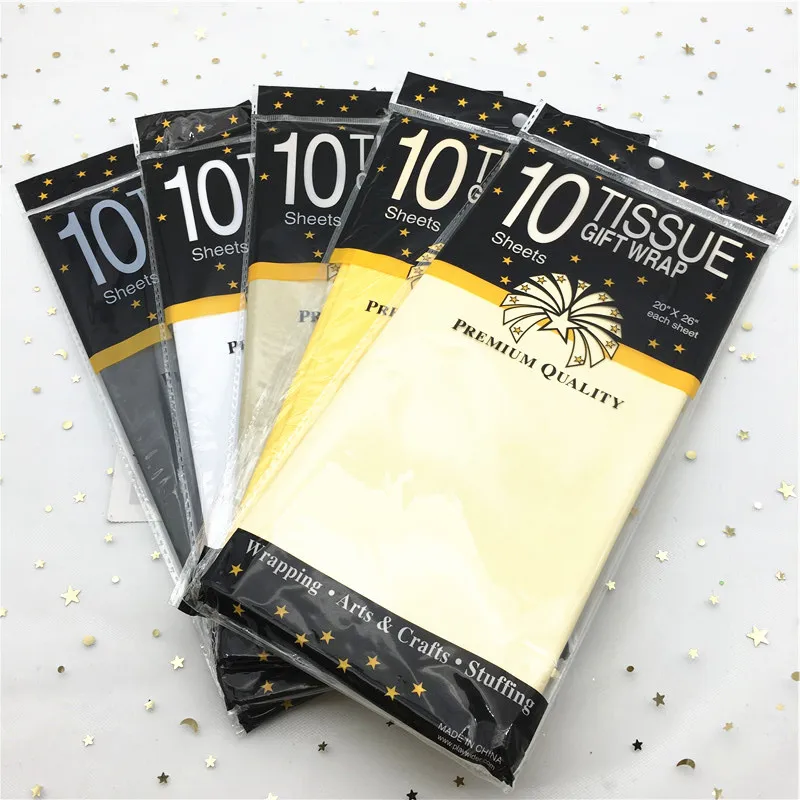 10Sheets/bag Tissue Paper Flower 50*66cm Gift Packaging Home Decoration Festive Party Wedding DIY Supplies