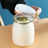 100/150/200ml Clear Glass Food Bottle with Lid Pudding Yogurt Container Milk Jams Jelly Mousse Honey Spice Storage Jars Mini Cup 3
