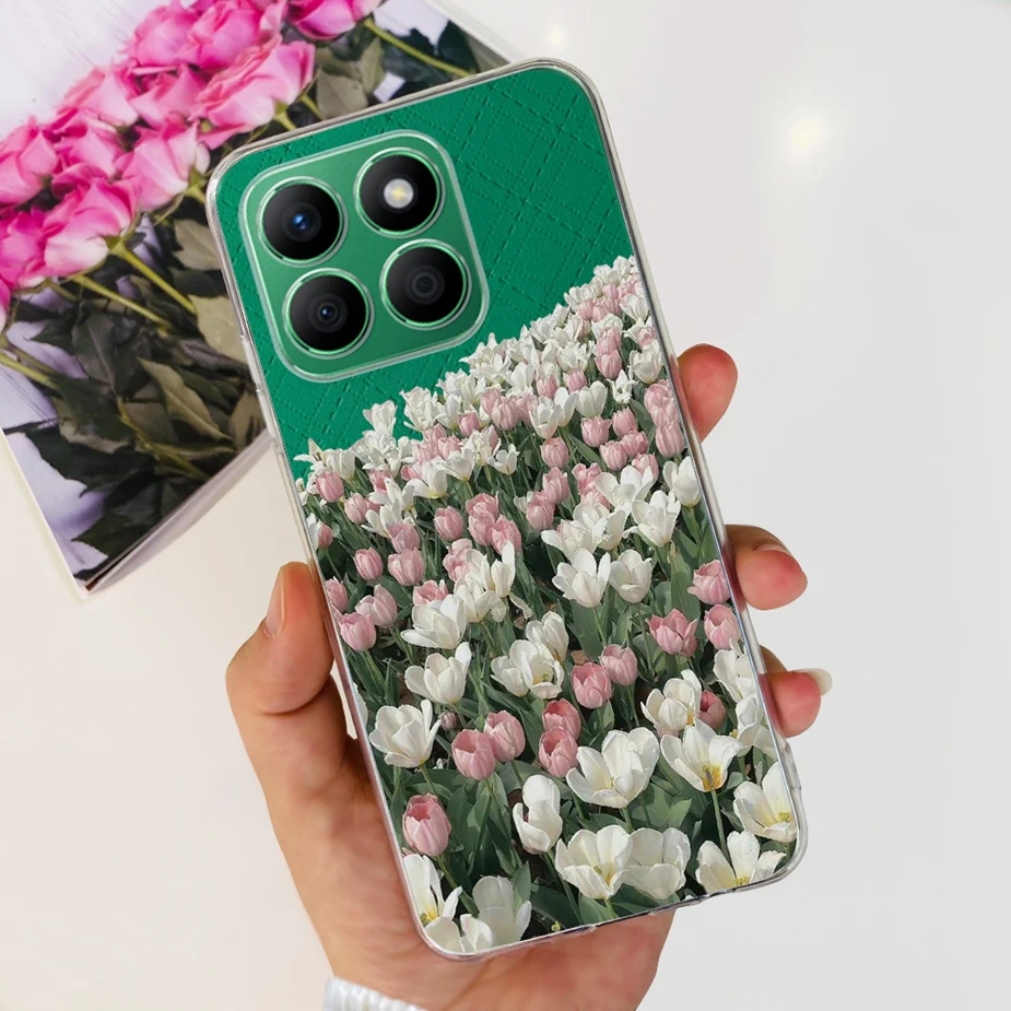 Luxury Painted Clear Silicone Phone Case, Soft Protective Cover, Enhanced Design