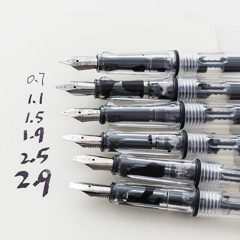Set of 6 Flat Tip Calligraphy Pens for Artistic Parallel Writing and Gothic Lettering