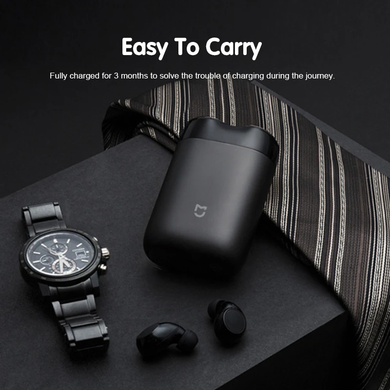 Xiaomi Mijia Mi Portable Electric Shaver S100 USB Rechargable Shaver For Men Rotating 2 Floating Head Portable Waterproof Razor 2
