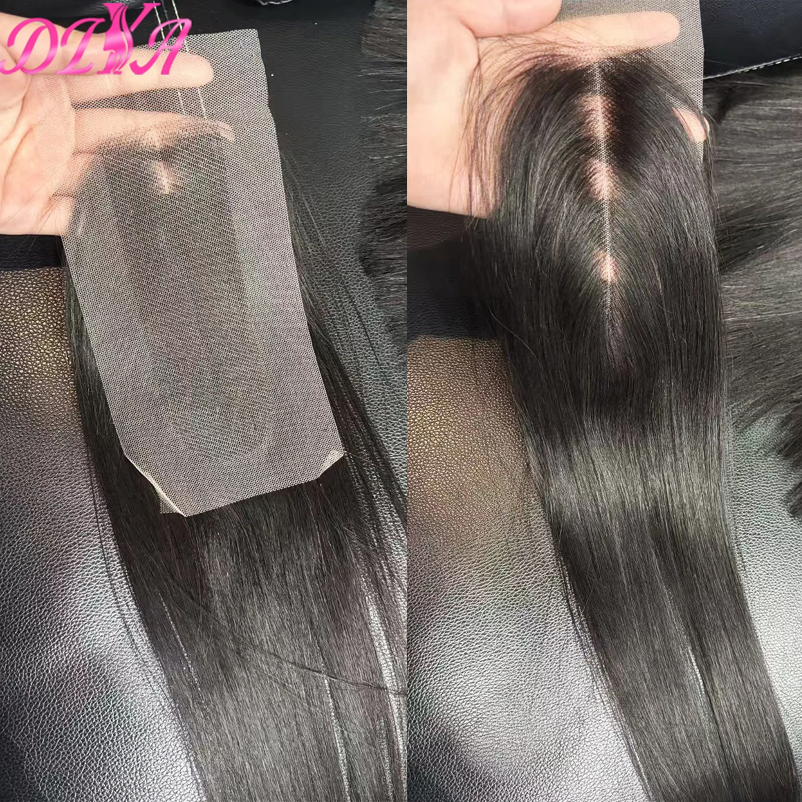 2x6 Transparent Lace Closure Straight Vietnamese Hair 13x4 Lace Frontal Hand Tied Virgin Hair Closures Free Part Pre Plucked 1