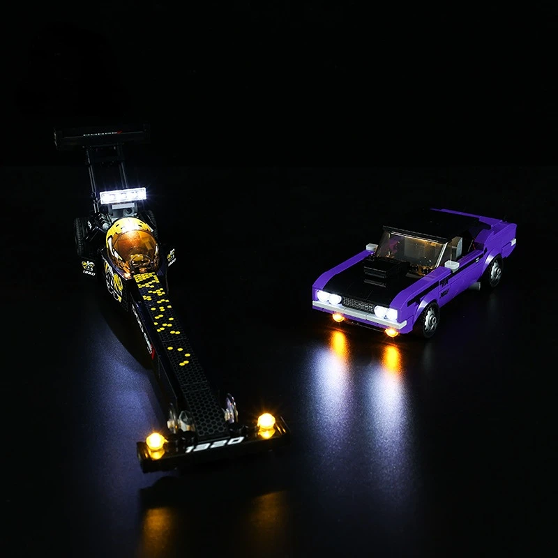 

LED light up kit For 76904 Speed Champions Mopar Dodge SRT Top Fuel Dragster and 1970 Dodge Challenger T/A Not Include Model