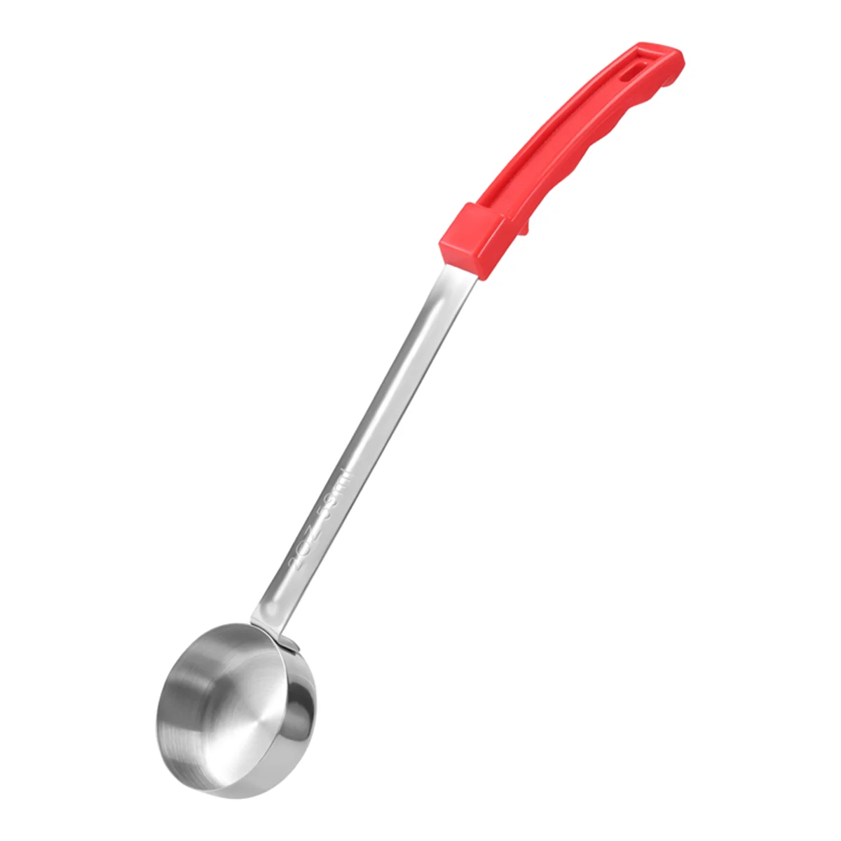 Pizza Spread Sauce Ladle Rubber Handle Flat Bottom Kitchen Cooking Spoon Stainless Steel Measuring Stir Soup Spoon -2 Oz kitchen measuring spoons measuring spoon set stainless steel ladle