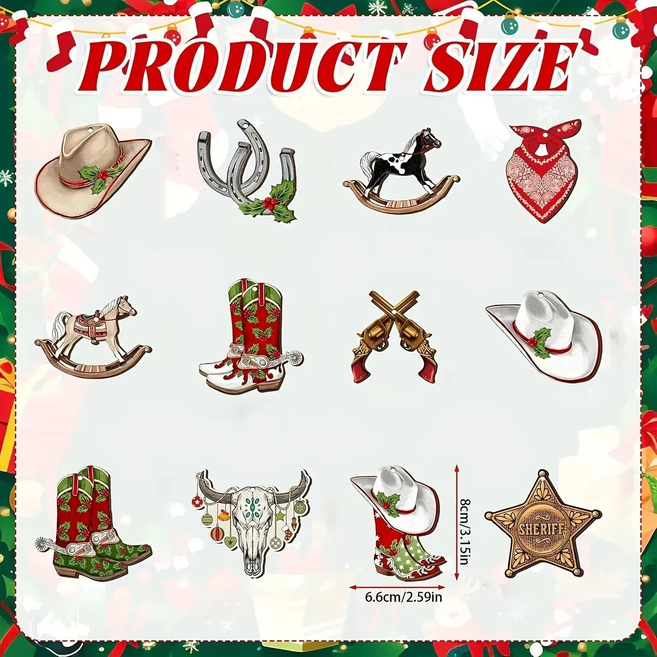 Christmas Trojan Horse Hanging Wooden Hanging Decoration Yard Bar Shop Party Scene Arrangement Christmas Tree Decoration