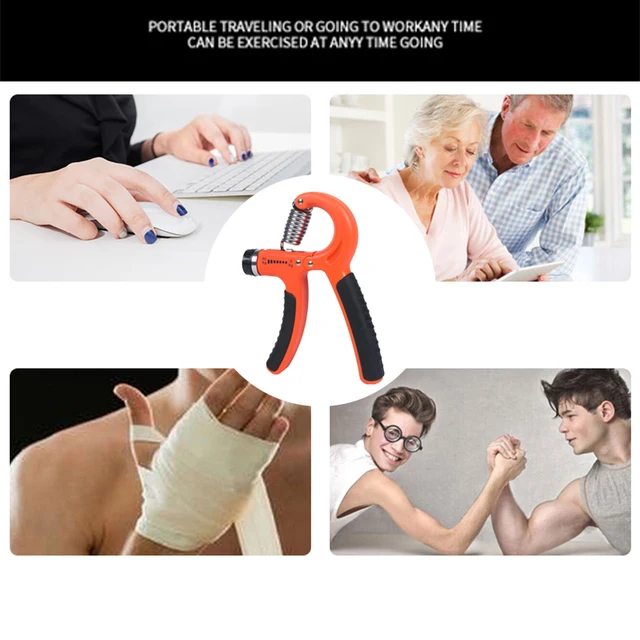 Adjustable R-Type Hand Grip Exercise Countable Strength Exercise Strengthening Pliers Spring Finger Pinch Wrist Expander 6
