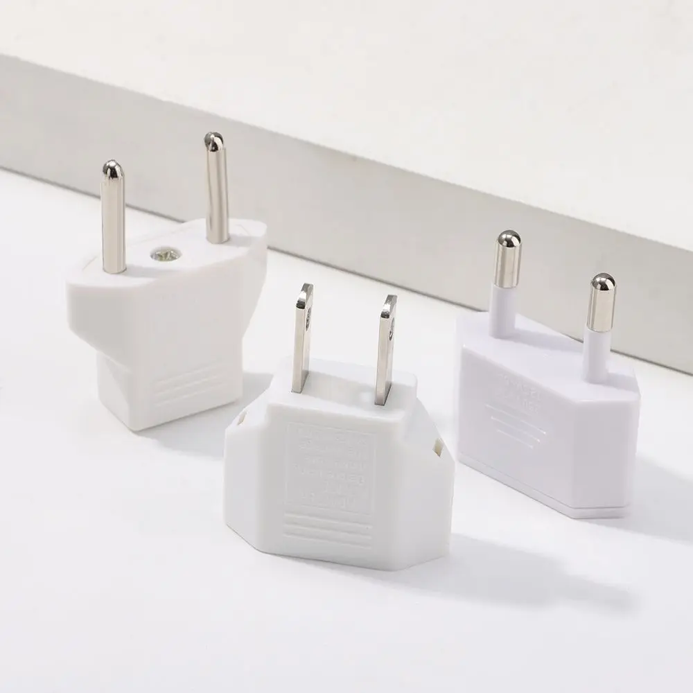 Universal Travel Power Adapter, American to European Plug Converter, 2-Pin Outlet Adapter