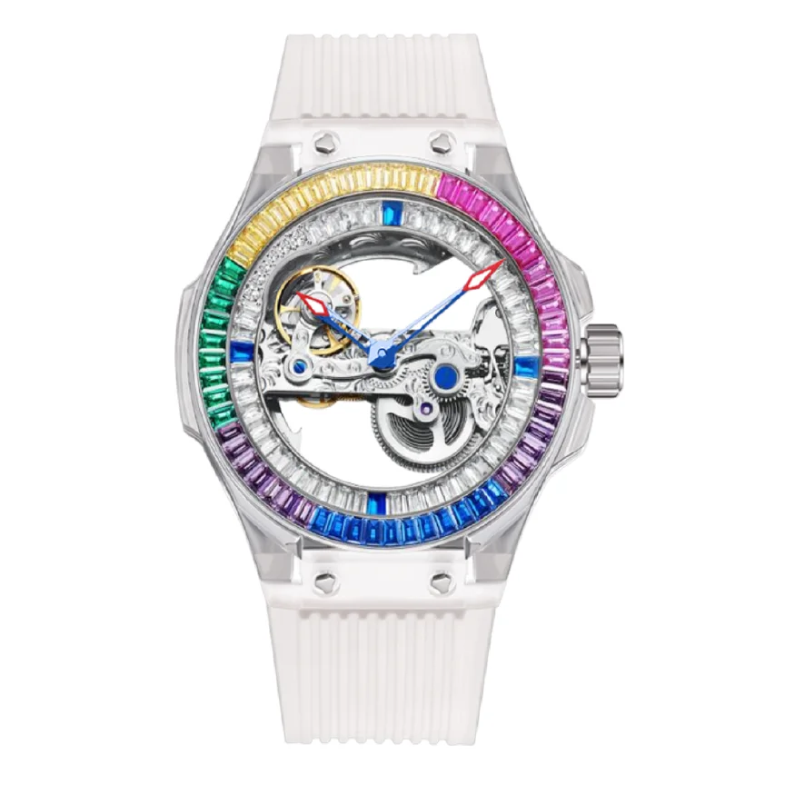 

Hanboro 2023 new hollow out Mechanical watches transparent Automatic women's watch Fashion trend waterproof ladies Wristwatch