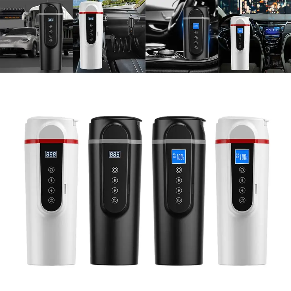 스마트 히팅 자동차 컵 여행용 커피 머그컵 자동 온도 조절 기능 탑재 차량용/가정용 전기 급속 가열