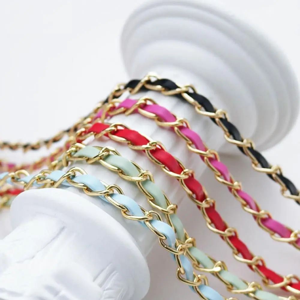 Tracolla A Catena Per Borsa 120 Cm - Pelle PU Con Fibbie Metalliche, Rimovibile (Oro)