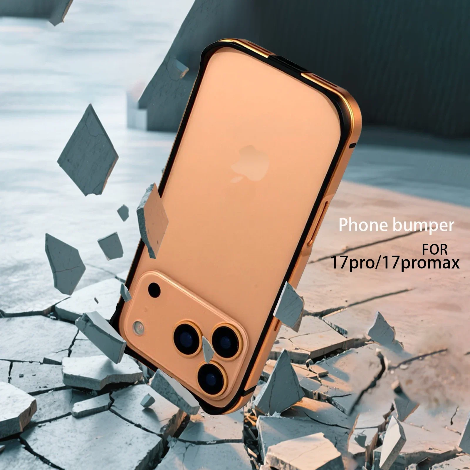 Ultra Slim Metal Bumper Case with Air Shockproof Armor Corners and Silicone Frame
