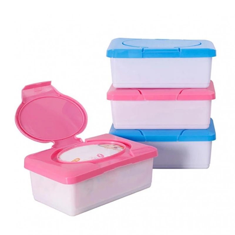 

Wet Tissue Storage Box Plastic Case Home Office Wipes Holder with Buckle Lid Household Dust-proof Toilet Paper Holder