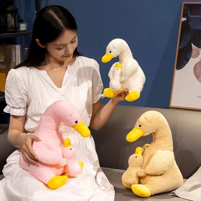 Mother Child Duck Plush Toy Adorable Duck Doll Plush Toy Set Mother Son Stuffed Pillow Kawaii Parent-child Toy Funny for Duck
