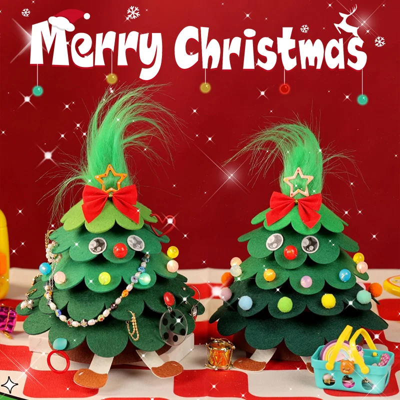 Description Picture 5 of itemHandmade DIY Christmas Tree Christmas Tree Ornament Santa Claus Xmas Kids Gifts Xmas Party Supplies Christmas New Year Decor