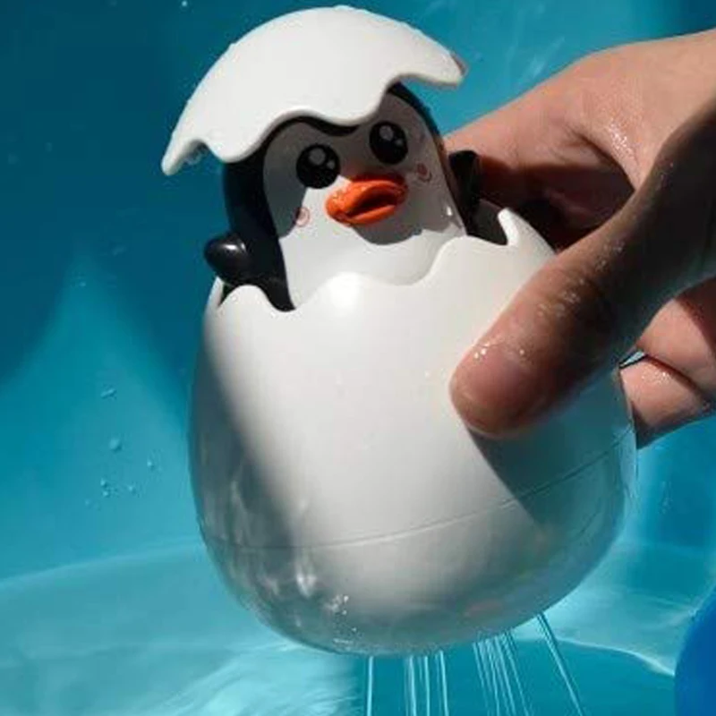 

Baby Bathing Toy Children's Penguin Egg Water Spray Sprinkler Bathroom Sprinkling Shower Toy Kids Swimming Water Clockwork Toys