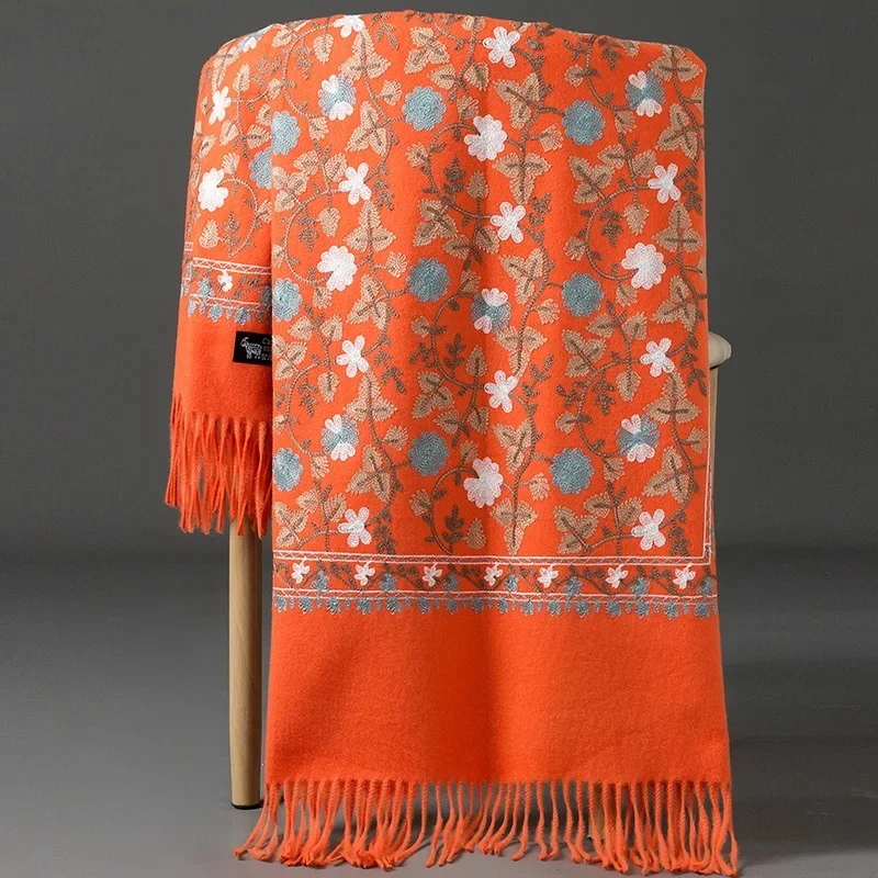 Embroidered ginkgo leaves-Orange