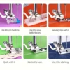 INNE Portable Sewing Machine Mini Electric Household Crafting Mending Overlock 12 Stitches Pedal Beginners With Presser Foot 6