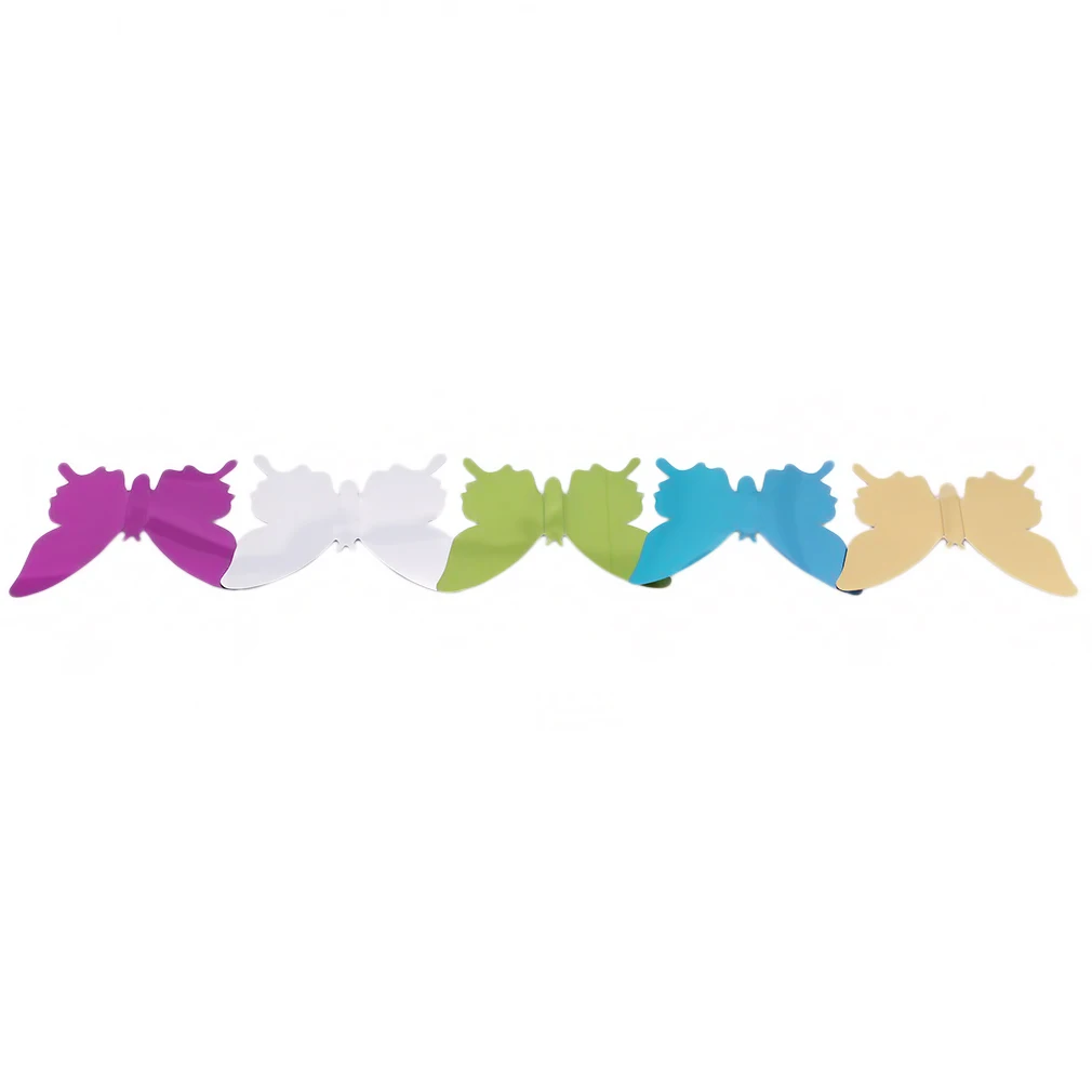 12pcs/Pack Three-Dimensional Mirror 3D Colorful Butterfly Wall Pasted Bedroom Living Room Household Decoration