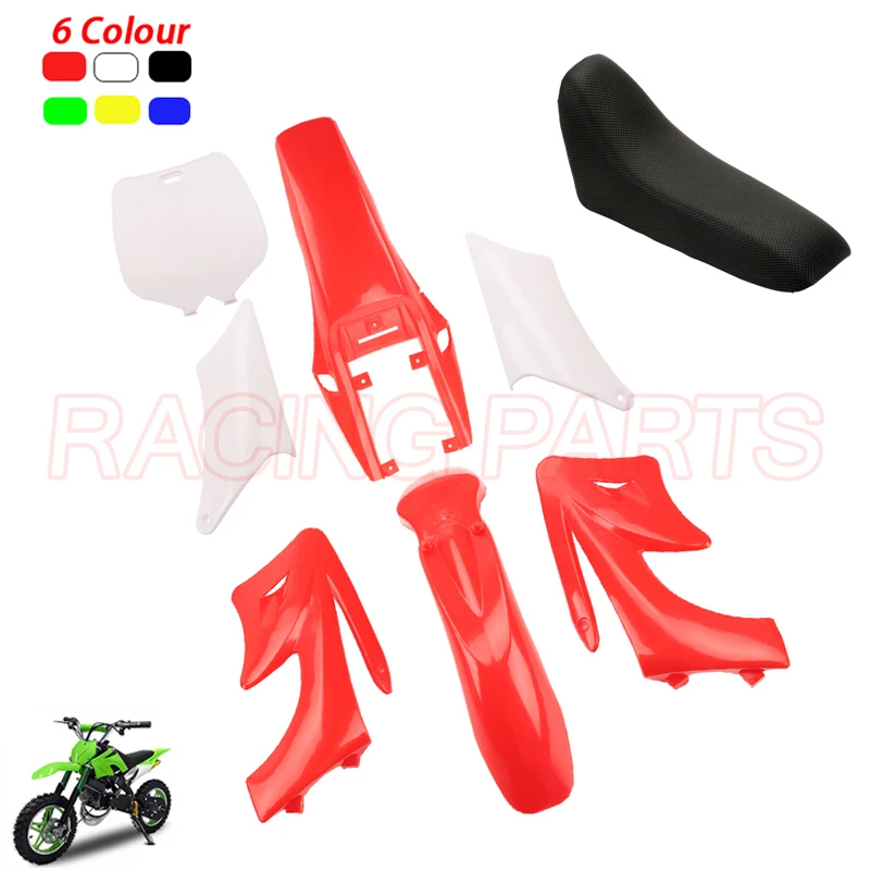 

8Pcs 47Cc 49Cc Plastic 2-Stroke Dirt Bike Set Mudguard Seat Fairing Body Kits