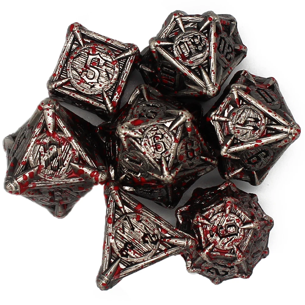 Polyhedral DND D&D Metal Dice Set for RPG Role Playing Game Board Games D20 D12 D10 D8 D6 D4 Gift New YANSHEGNYI