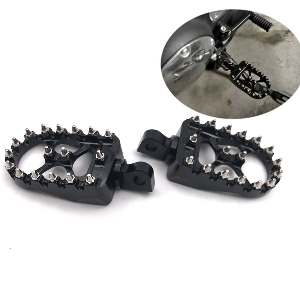 Aluminum Foot Pegs Footrests Pedals Shifter Pegs Foot Peg Footrest For Harley Dyna Sportster Iron 883 Road Glide Special King