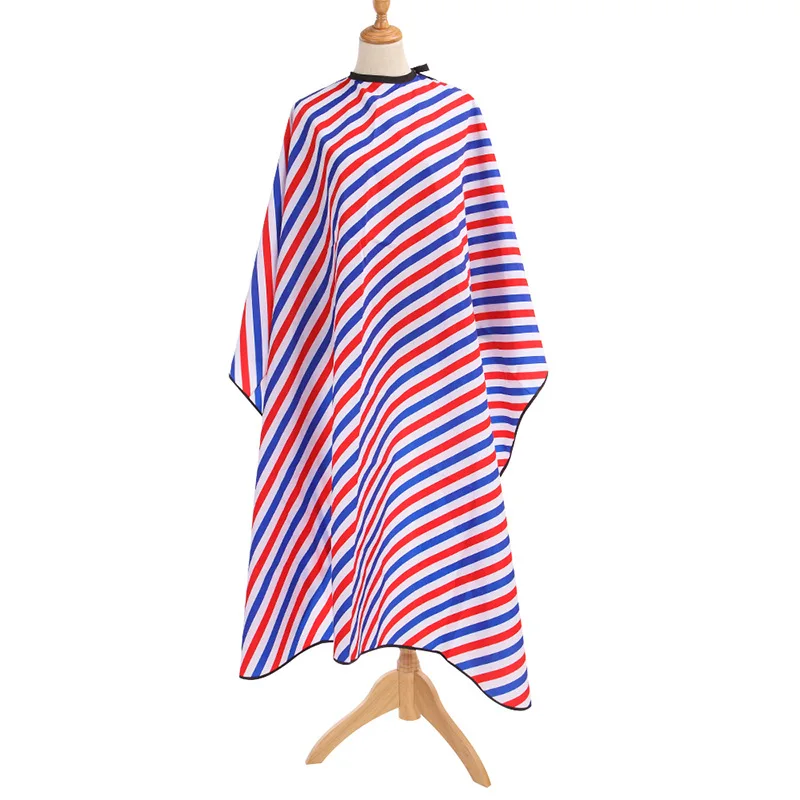 

Нейлоновая накидка для стрижки волос, дышащая и прочная накидка в полоску для окрашивания волос с чистой ручной очисткой краев