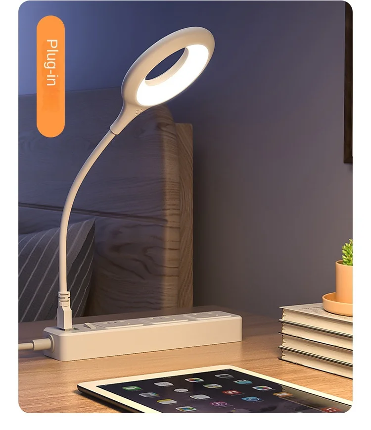 Portable LED book lamp USB soft desk lamp intelligent voice reading computer laptop ring eye protection lighting led light desk lamp book light mini led light
