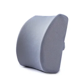 Ergonomic Memory Foam Lumbar Support Cushion for Pain Relief - Multiple Color Options (Gray)