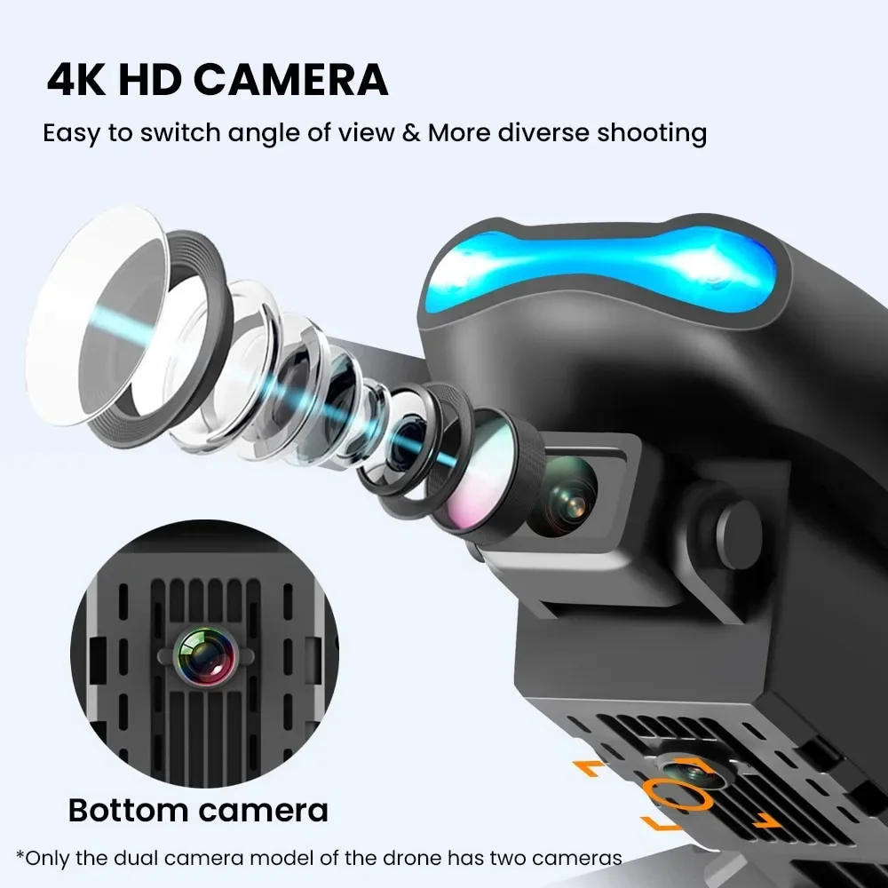 Professional Drone E99/K3 4K wide-angle HD camera WiFi FPV height Hold Foldable RC Quadrotor helicopter Camera-free Dron Toys