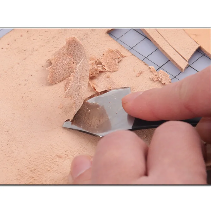 1Pcs 가죽 절단 칼 도구 가죽 공예 Skiving 날카로운 손잡이 칼 Leathercraft 세공 DIY 도구