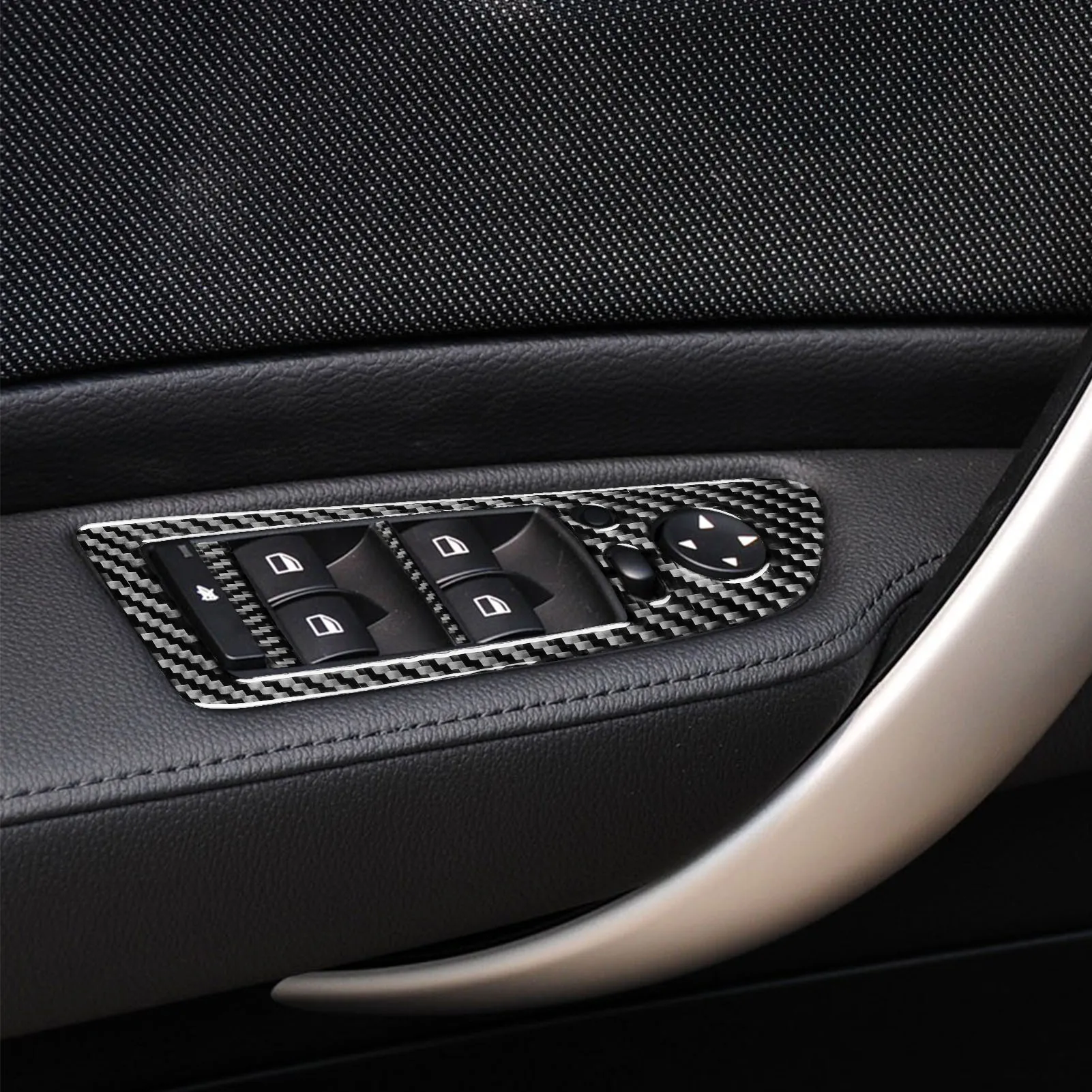 KUNGKIC Real Dry Carbon Fiber For MINI Cooper J01 J05 2024 2025 Car Gear Cup Decorative Frame Sticker Interior Accessories I.631196084