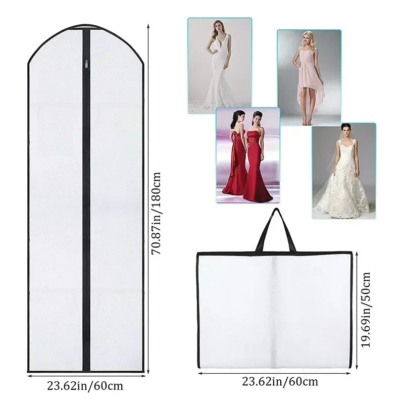Clothes Storage Bag Clothing Dust Cover Wedding Dress Dust Cover 60x180cm