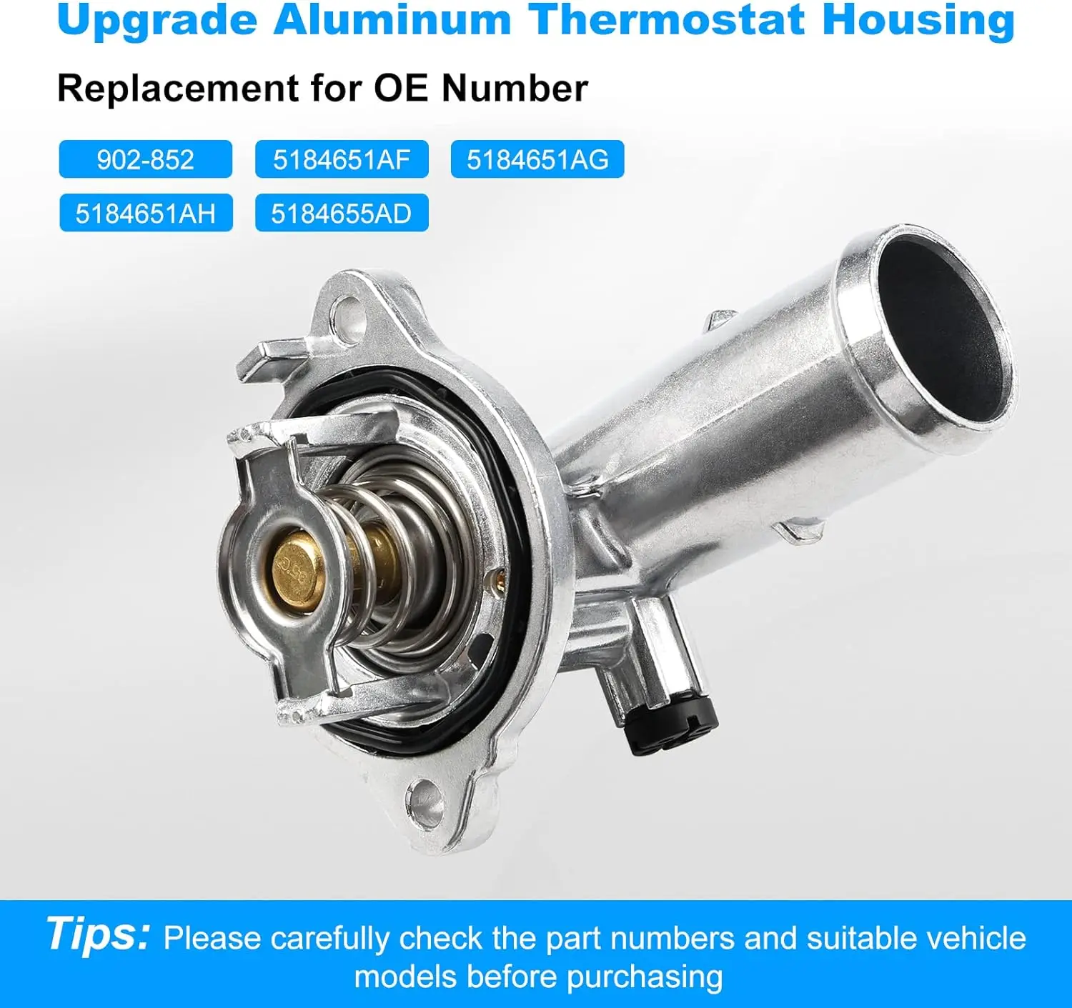 5184651AG Coolant Aluminum Thermostat Housing For Jeep Wrangler JK Grand Cherokee 2011- Dodge Durango 2011-2015 Coolant