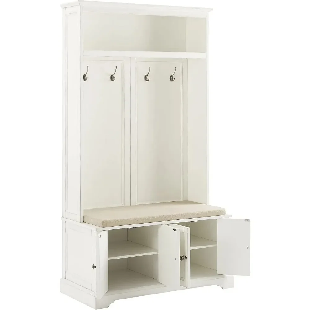 Holbrook Hall Tree, Distressed White 5