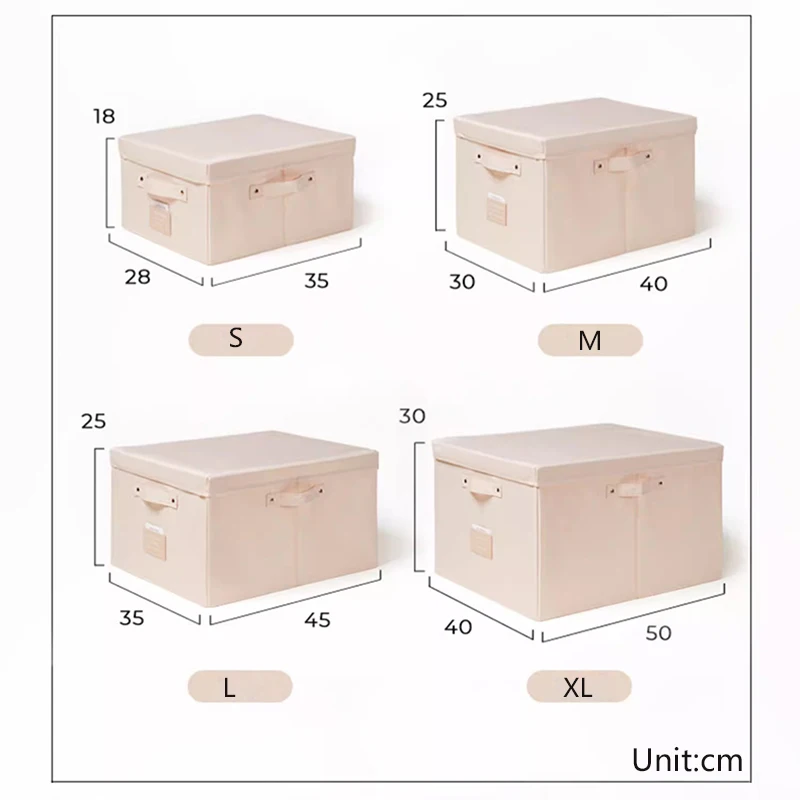 Fabric Foldable Storage Box With Lid Organizer For Clothes Large Capacity Quilt Blanket Toy Storage Closet Wardrobe Organizer 6