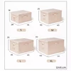 Fabric Foldable Storage Box With Lid Organizer For Clothes Large Capacity Quilt Blanket Toy Storage Closet Wardrobe Organizer 6