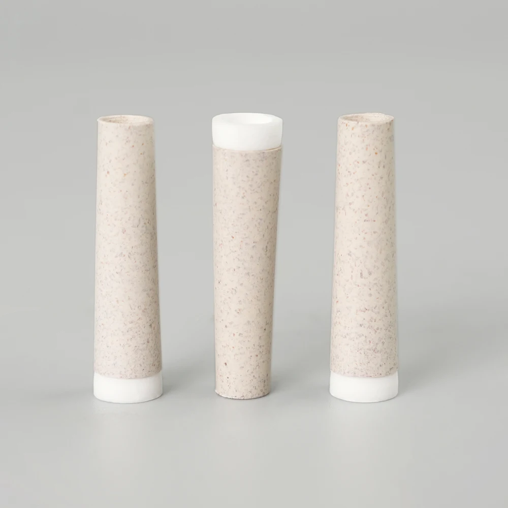 50pcs 흡연 필터 7MM 세라믹 헤드, 원추형 필터 요소, 단면 세라믹 버킷 생분해 성 플라스틱 쉘 5.5mm-7mm