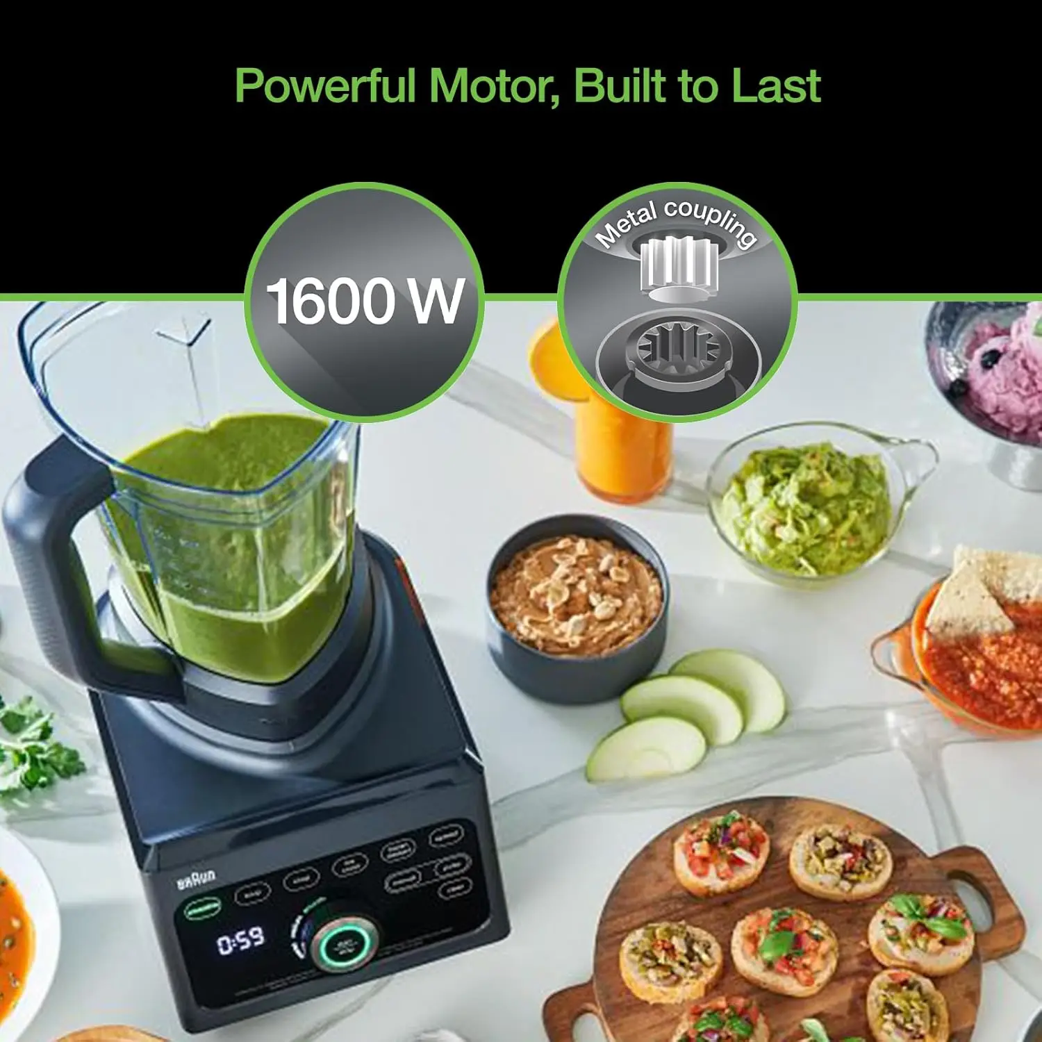 JB9040BK TriForce Power Blender 1600W, 68oz, iTexture Control,Black 4
