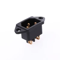 10 Pcs/Set 250V 10A 3-Pin Terminal IEC320 C14 Inlet Power Plug Socket Black N0PF 2