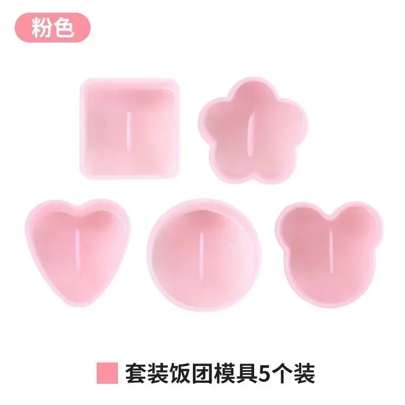 5PCS/Set DIY Sushi Mold Onigiri Rice Ball Food Press Triangular Sushi Maker Mold Kit Japanese Kitchen Bento Accessories