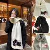 NEW Polyester Scarf Thick Solid Color Winter Warm Scarf Rabbit Knitted Scarf Winter